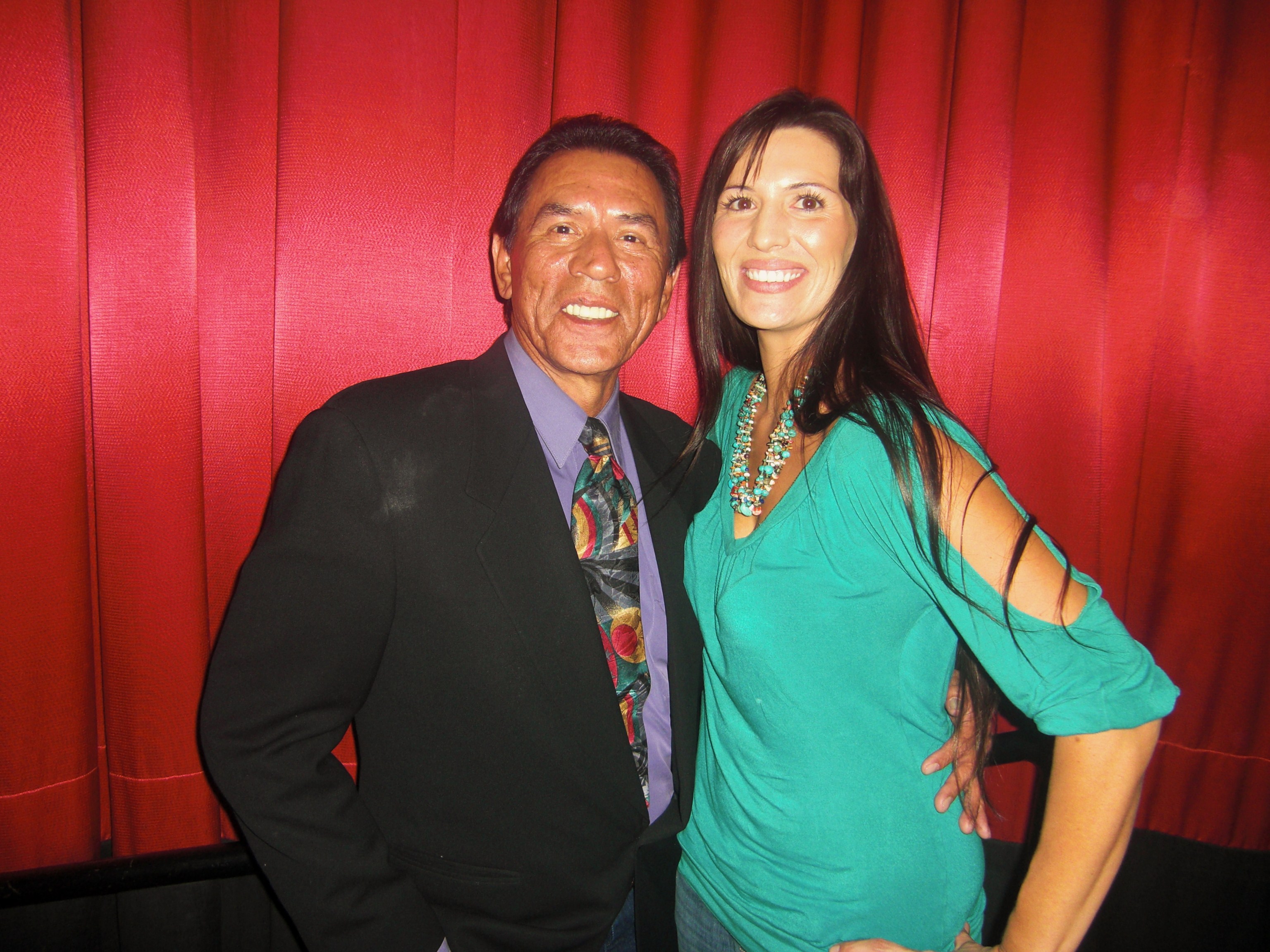 Micqaela and actor Wes Studi